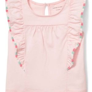 JANIE and JACK Ruffle Tassel Trim Top Tee